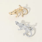 SECRET BOX_14K Gold Dipped Lizard Two Finger Ring