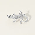 SECRET BOX_Sterling Silver Dipped Lizard Two Finger Ring