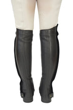 Grand Prix LC Italian Full Leather Half Chaps, Black