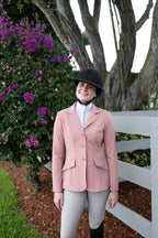 Grand Prix Ladies EQJ 3 Button Show Coat, NY Tech Fabric, Rose