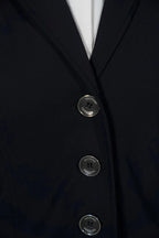 Grand Prix Saltare Premio 4 Button Riding Show Coat, Black with Moss Green
