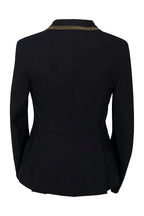 Grand Prix Saltare Premio 4 Button Riding Show Coat, Black with Moss Green
