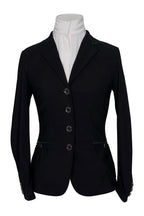 Grand Prix Saltare Premio 4 Button Riding Show Coat, Black with Dark Green