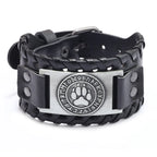 Trendy Viking Bracelet Nordic Rune Compass God Bird Charm Men's Bracelet New Fashion Leather Woven Jewelry Accessorie Party Gift