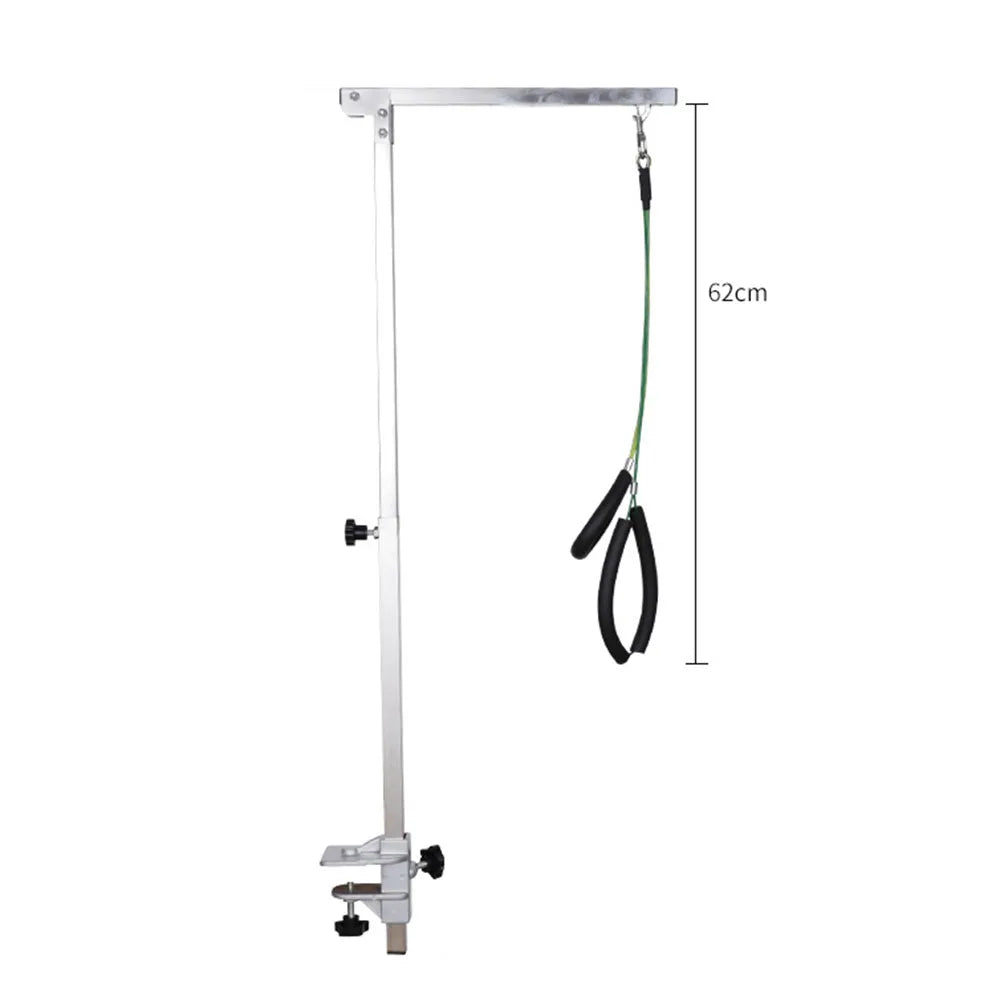 Dog Grooming Loop Dual No-Sit Haunch Holder Cat Grooming Stainless Steel Wire Rope Restraint Noose for Pet Grooming Table Arm