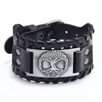 Trendy Viking Bracelet Nordic Rune Compass God Bird Charm Men's Bracelet New Fashion Leather Woven Jewelry Accessorie Party Gift