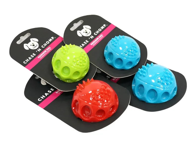 Caitec Dog Toys Squeaking Bouncing Ball Durable Floatable Springy Pet Toys Squeaky Ball Bite Resistant