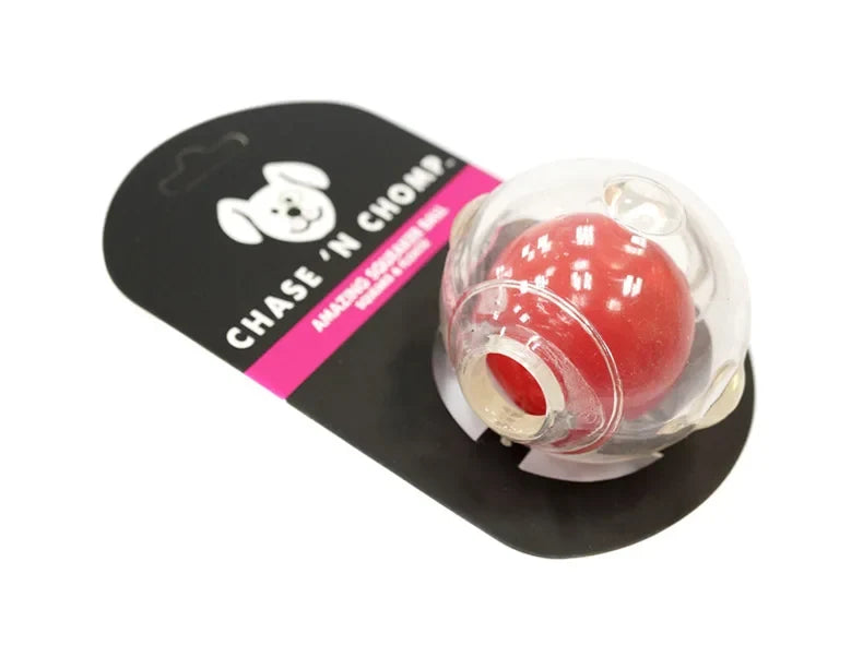 CAITEC Dog Toy Amazing Squeaker Ball Durable Floatable Springy Bite Resistant Best for Tossing Chasing Foraging Medium Large Dog