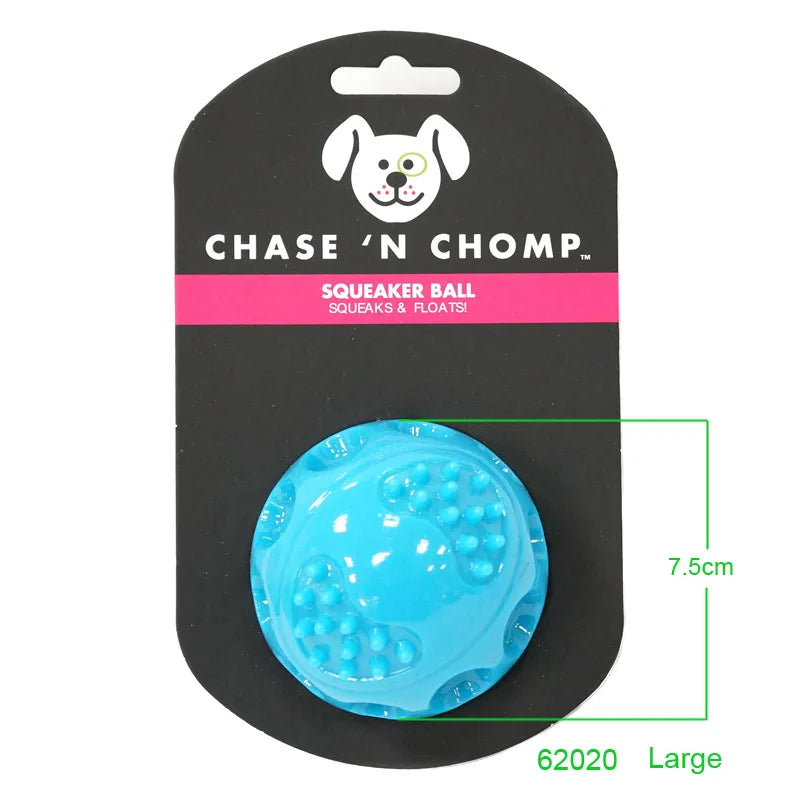 Caitec Dog Toys Squeaking Bouncing Ball Durable Floatable Springy Pet Toys Squeaky Ball Bite Resistant