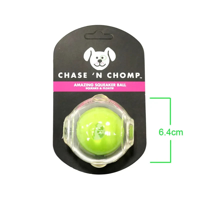CAITEC Dog Toy Amazing Squeaker Ball Durable Floatable Springy Bite Resistant Best for Tossing Chasing Foraging Medium Large Dog