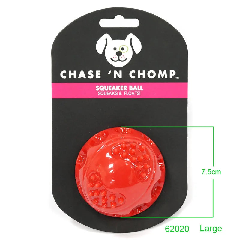 Caitec Dog Toys Squeaking Bouncing Ball Durable Floatable Springy Pet Toys Squeaky Ball Bite Resistant