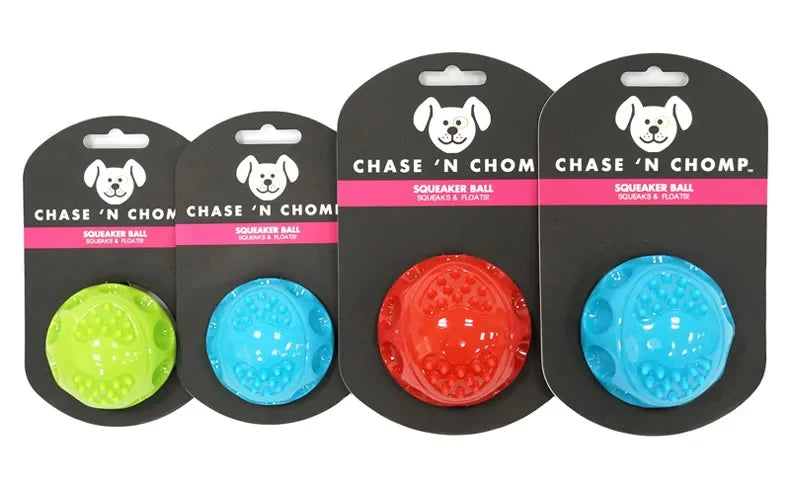 Caitec Dog Toys Squeaking Bouncing Ball Durable Floatable Springy Pet Toys Squeaky Ball Bite Resistant