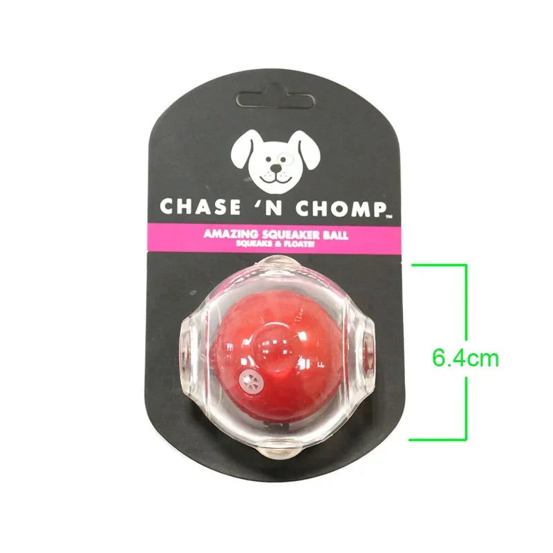 CAITEC Dog Toy Amazing Squeaker Ball Durable Floatable Springy Bite Resistant Best for Tossing Chasing Foraging Medium Large Dog