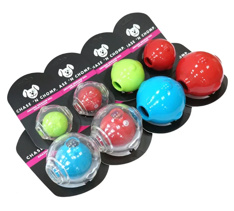CAITEC Dog Toy Amazing Squeaker Ball Durable Floatable Springy Bite Resistant Best for Tossing Chasing Foraging Medium Large Dog