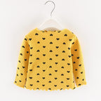 Modern Girls Clothes Sets Cotton Long Sleeves Dot T-shirt and Cat Strap Dress 2Pcs Baby Clothing Dress For Girls and Babies from 6-24months and Girls 3-4years