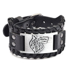 Trendy Viking Bracelet Nordic Rune Compass God Bird Charm Men's Bracelet New Fashion Leather Woven Jewelry Accessorie Party Gift