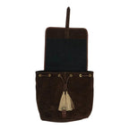 Huntley Equestrian Cowhide Suede Leather Designer Shoulder Backpack