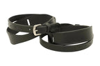 Huntley Equestrian Children's Black Leather Jodhpur Garter Straps