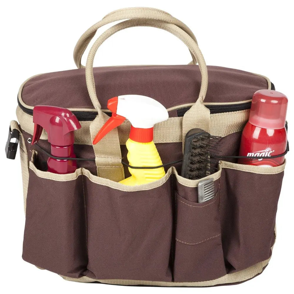 Huntley Equestrian Deluxe Grooming Bag, Brown