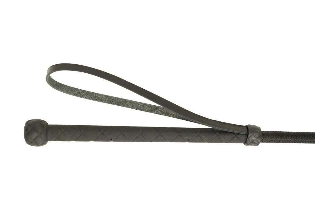 Huntley Equestrian English Riding Crop with Handle, 26" Inches, Black