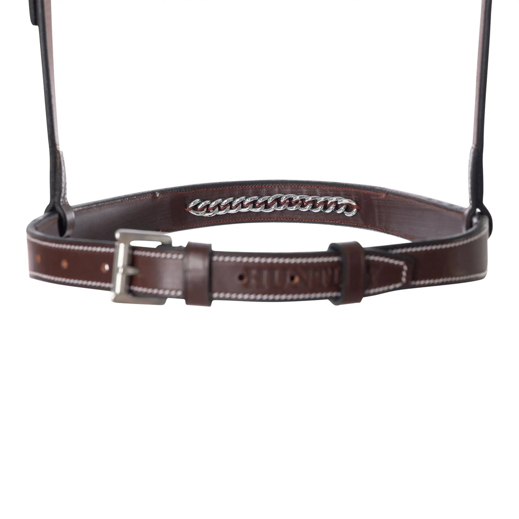 Huntley Equestrian Fancy Stitched Raised Chain Noseband
