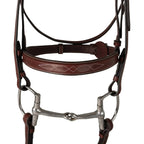Huntley Equestrian Fancy Stitched Schooling Hunter Bridle with Reins