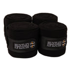 Huntley Equestrian Polo Fleece Wraps, Set of 4, Black