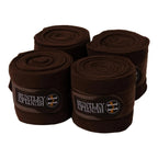 Huntley Equestrian Polo Fleece Wraps, Set of 4, Black