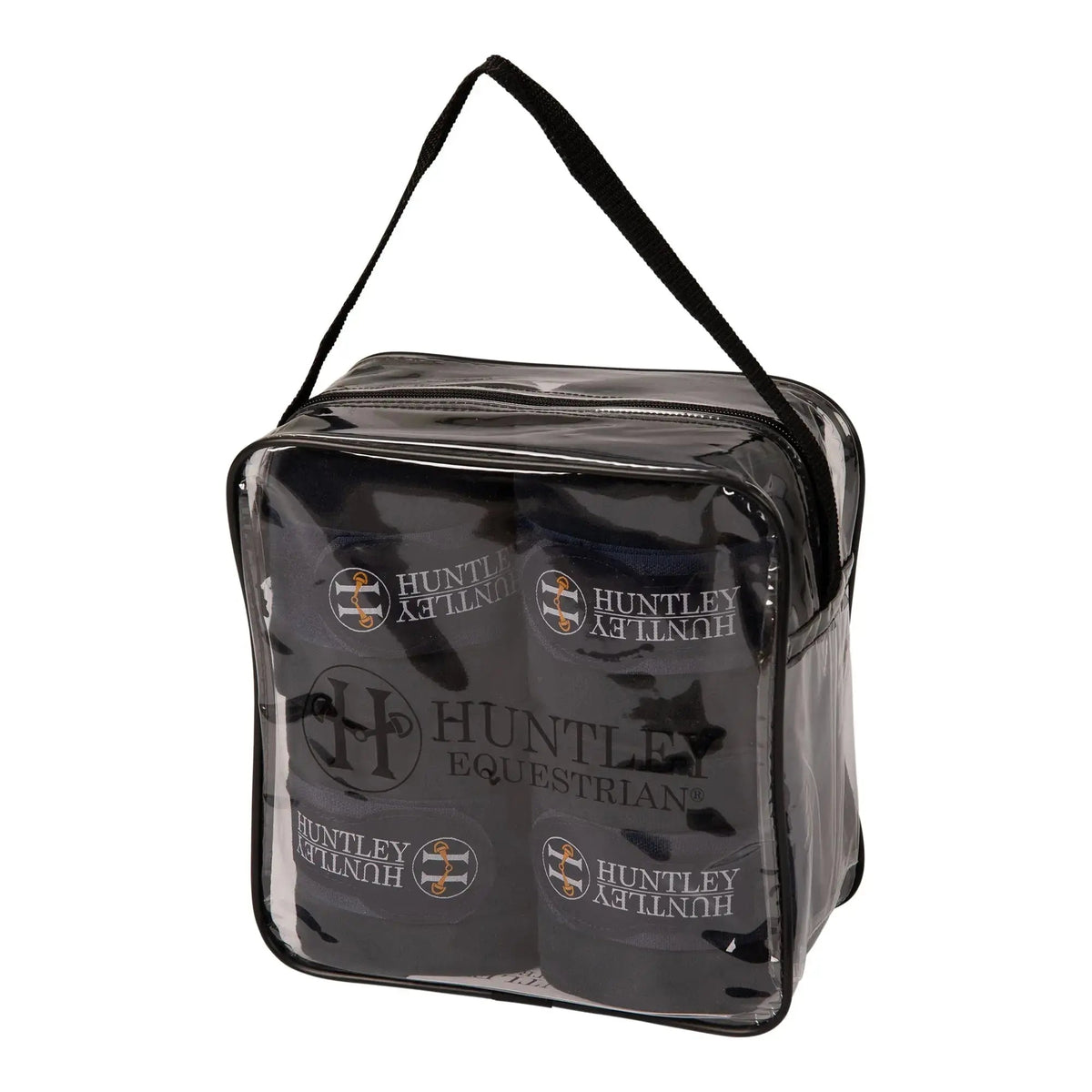 Huntley Equestrian Polo Fleece Wraps, Set of 4, Black