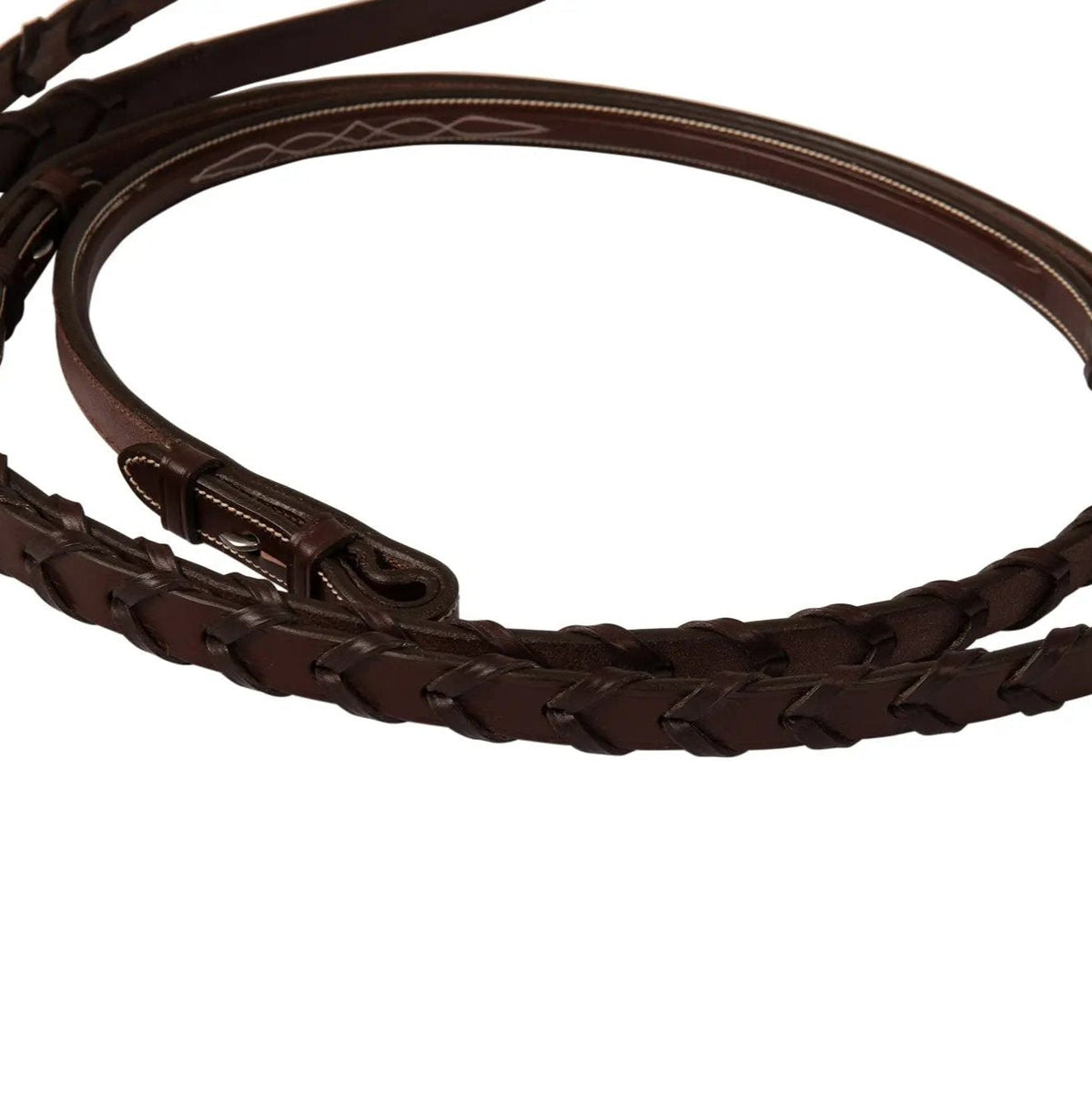 Huntley Equestrian Sedgwick Fancy Stitched Square Raised Laced Reins