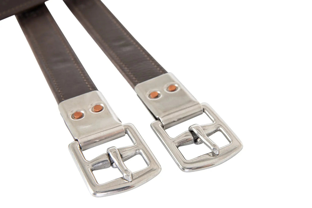 Huntley Equestrian Sedgwick Leather Flat Buckle Stirrup Leathers