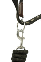 Huntley Nylon Halter and Removable Lead with Snap, Black