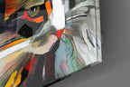 Abstract Cat Glass Wall Art
