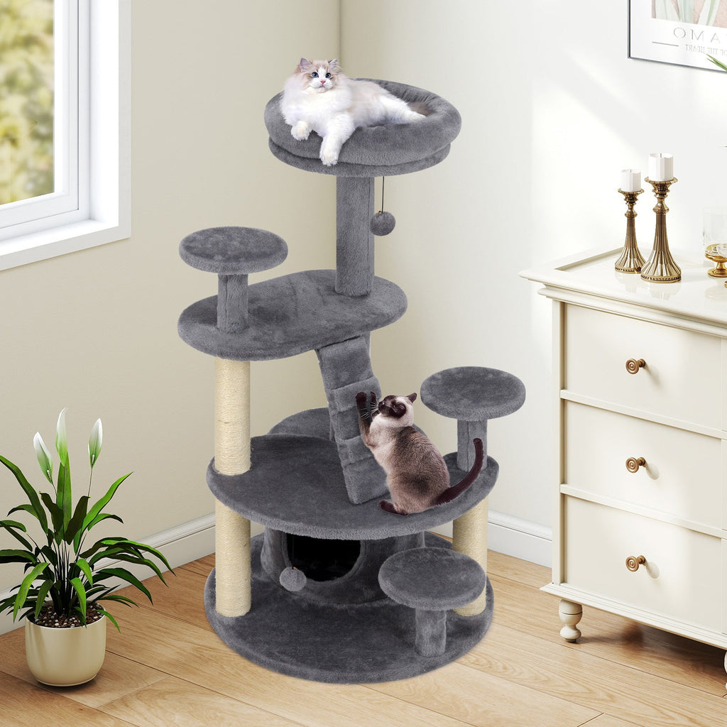 Multi-level Kitty Tower with Condo and Climbing Ladder-GR