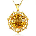 Carat Oversized Imitation Natural Citrine Bird's Nest Design Yellow Diamond Rings