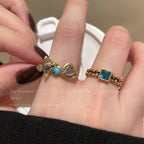 Chinese Style Flying Bird Love Heart-shaped Design Retro Distressed Ring