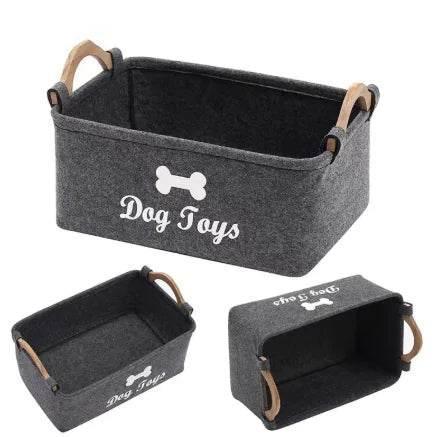Felt Pet Toy Storage Basket