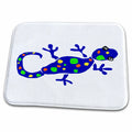 Dish Drying Mat - Blue Spotted Gecko Lizard Art Reptiles and Amphibians