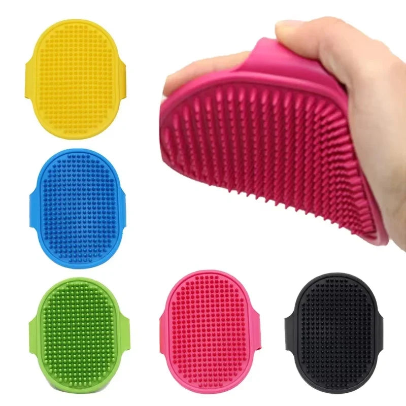 Pet Bath Silicone Comb Soft Rubber Dog Cat Brush Massage Hair Remover Pet Supplies Dog Grooming Wash Cleaning Equipment