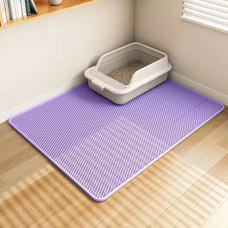 Cat Litter Mat Large Size Waterproof Toilet Cat Trapping Mat Non Slip Double Layer Cats Litter Box Pad Pet Product
