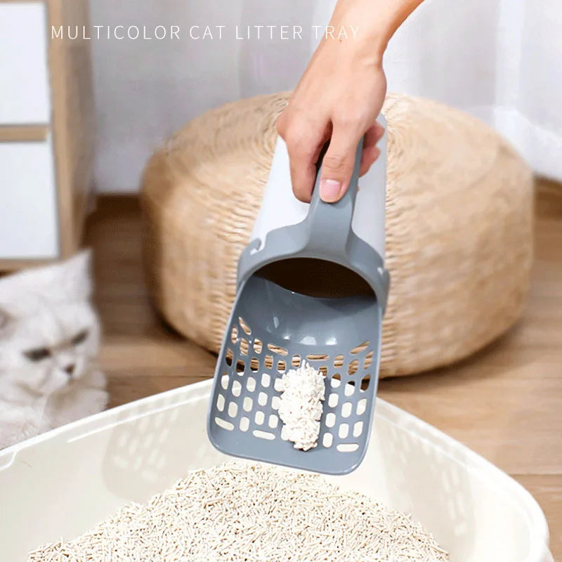Cat Litter Shovel Scoop One-Piece Filters Removable Portable Commode Picker Cat Litter Box Cleaning Supplies Pet Accessories