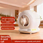 The self-cleaning cat litter box is equipped with control functions and supports 2.4G unlimited network connection,cat supplies