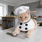 Dog Chef Hat Outfit Halloween Cosplay Costume Pet Clothes For Party Dress Up Fun