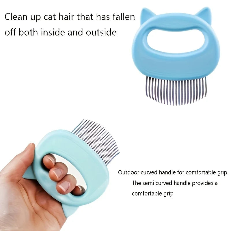 Pet Hair Removal Comb, a Cat Ear Comb and Hair Removal Brush, Gentle Skin, Easy to Clean, Suitable for Gentle and Effective Pet Grooming and Hair Removal, Essential Pet Supplies for Cats and Dogs, Suitable for Multi-Pet Hair Cleaning