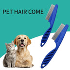 Comb Dog Cat Hair Removal Brush Stainless Steel Dense Teeth Inline Comb Portable Pet Universal Grooming Cleaning Supplies