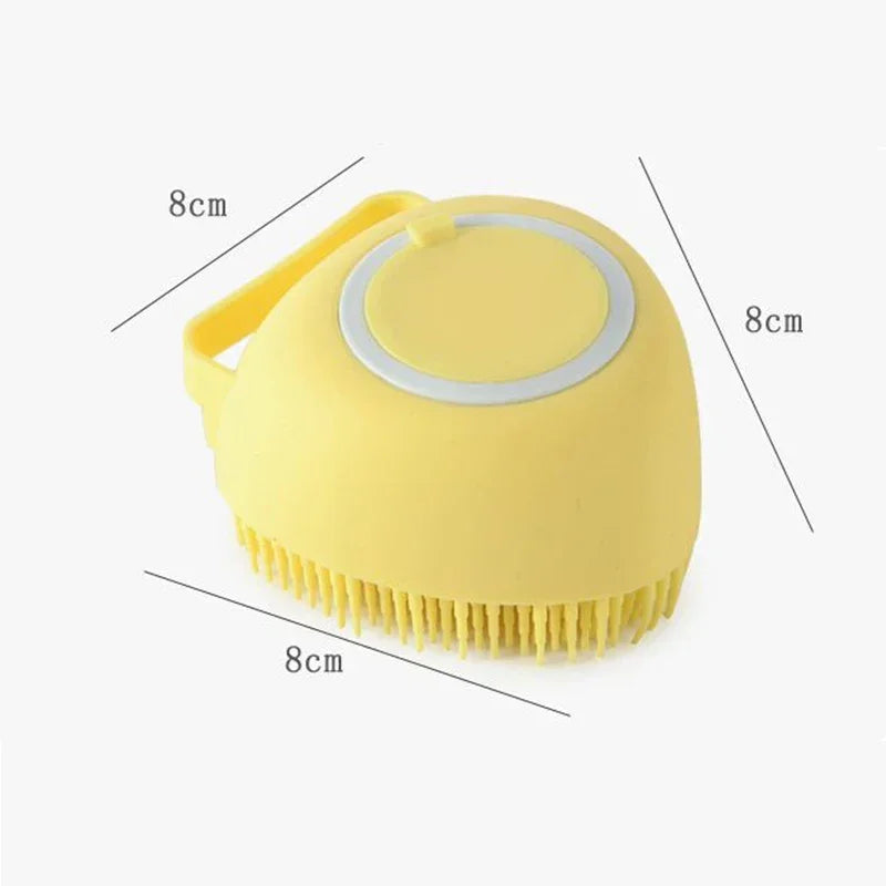 Silicone Dog Bath Massage Gloves Brush Pet Cat Bathroom Cleaning Tool Comb Brush for Dog Can Pour Shampoo Dog Grooming Supplies