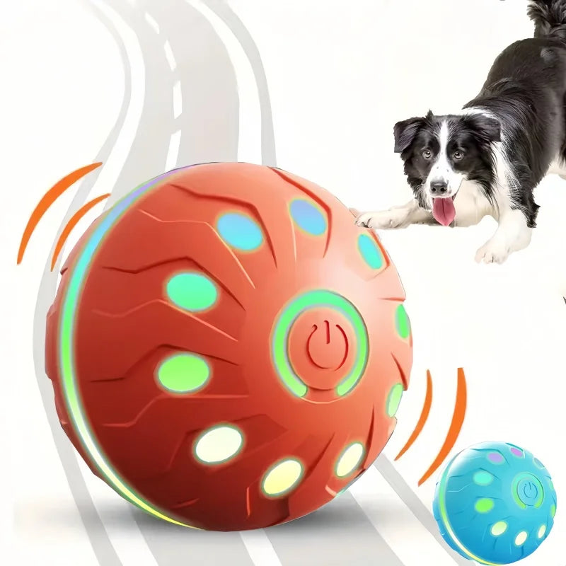 Interactive Smart Dog Ball Toy Electronic USB Powered Moving Bouncing Color Ball for Cats And Dogs Large Medium Size Pet Jumping
