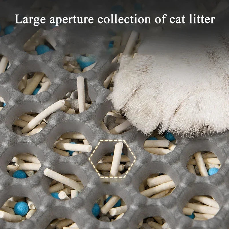 Cat Litter Mat Large Size Waterproof Toilet Cat Trapping Mat Non Slip Double Layer Cats Litter Box Pad Pet Product