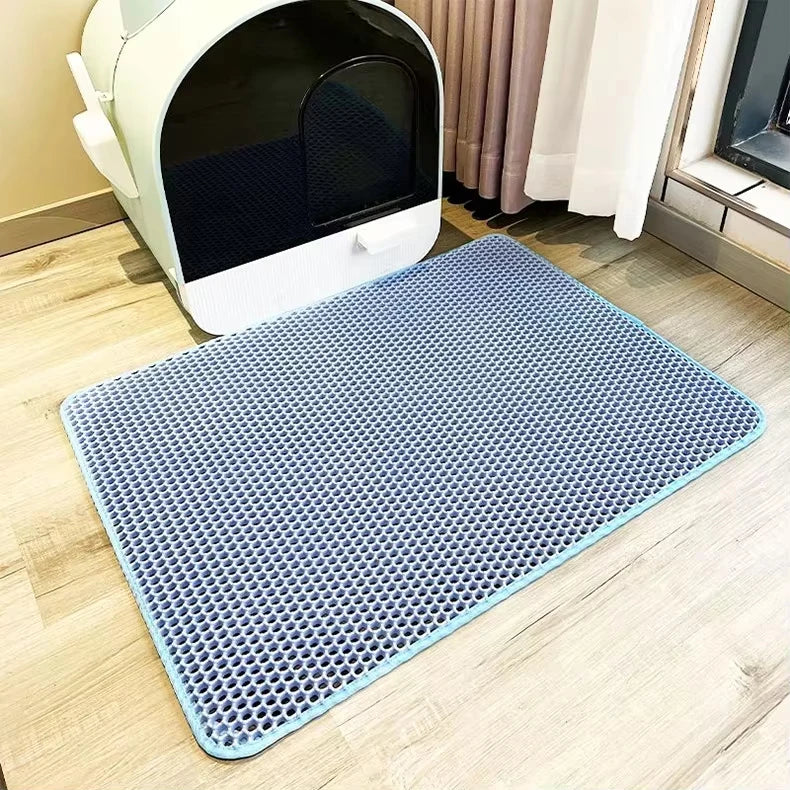 Cat Litter Mat Large Size Waterproof Toilet Cat Trapping Mat Non Slip Double Layer Cats Litter Box Pad Pet Product