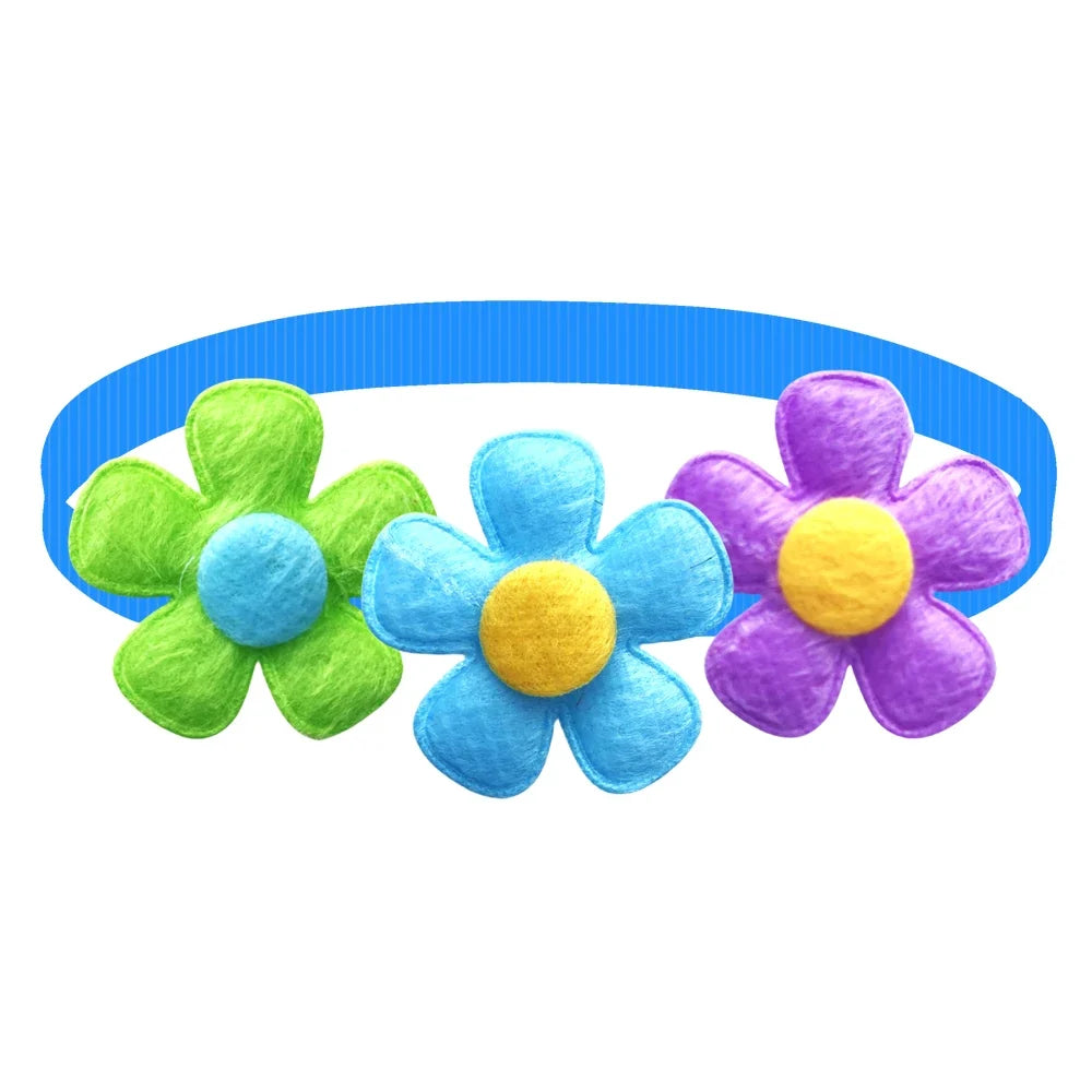 50/100 Pcs New Pets Dog Grooming Supplies Spring Flower Style Puppy Dog Collar Bow Ties Accessories Cute Dogs Bow Tie Necktie